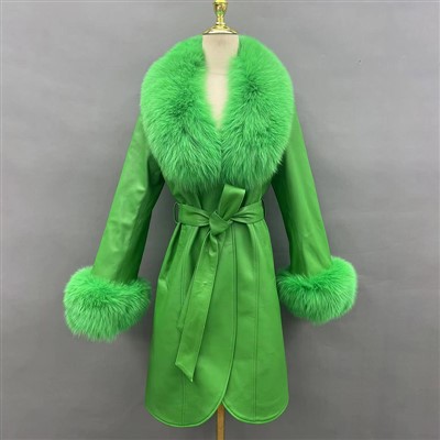 Cappotto in pelle di pelle di pecora